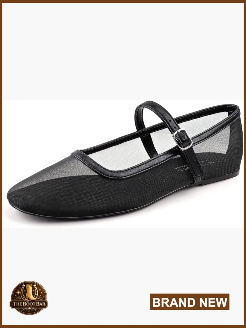 Mesh Ballet Flats Square Toe Mary Jane with Buckle Strap Dressy Casual Shoes
